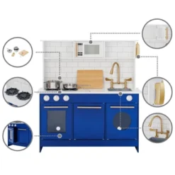 Teamson Kids Little Chef Berlin Modern Kids Kitchen Playset With 6 Accessories, White/Blue 13 Teamson Kids Little Chef Berlin Modern Kids Kitchen Playset With 6 Accessories, White/Blue -LITTLE TIKES Shop GUEST c745abf2 95fc 495d aee2 6e54658db209