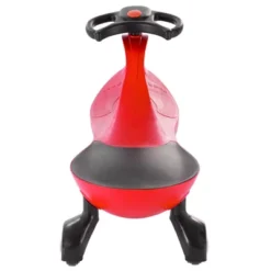 Toy Time Ride-On Zig-Zag Car - Twist And Wiggle Car, Red/Black