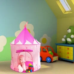 Toy Time Kids' Foldable Popup Princess Castle Play Tent With Carrying Bag - Pink -LITTLE TIKES Shop GUEST c8c3d7b5 9d8b 4fea b185 9556200db82f