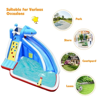 Costway Inflatable Water Slide Animal Shaped Bounce House Castle Splash Water Pool W/750W Blower 7 Costway Inflatable Water Slide Animal Shaped Bounce House Castle Splash Water Pool W/750W Blower - Image 7