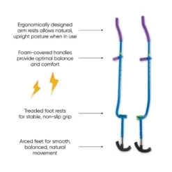HearthSong Adjustable Ergonomic Amazing Feats Kids Stilts With Treaded Foot Rests, Arced Feet, And Foam Handles, Blue -LITTLE TIKES Shop GUEST ca580d71 7705 47ae b390 7d6a46efaa8d