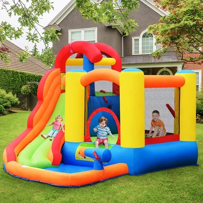Costway Inflatable Bounce House Kid Water Splash Pool Slide Jumping Castle W/740W Blower 2 Costway Inflatable Bounce House Kid Water Splash Pool Slide Jumping Castle W/740W Blower - Image 2