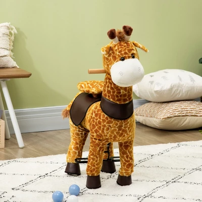 Qaba Baby Stuffed Giraffe Rocking Horse Toy For Girls And Boys, Zoo Animal Plush Ride-on Toy With Soft Feel, Interactive Toy For Kids, Giraffe Gifts 1 Qaba Baby Stuffed Giraffe Rocking Horse Toy For Girls And Boys, Zoo Animal Plush Ride-on Toy With Soft Feel, Interactive Toy For Kids, Giraffe Gifts