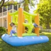 HearthSong 7-Foot Kids' Giant Inflatable Bounce House And Climbing Cube For Active Outdoor Play