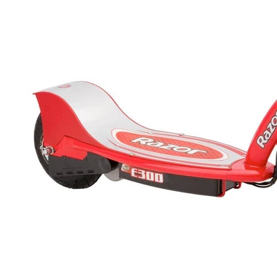 Razor E300 Durable Adult & Teen Ride-On 24V Motorized High-Torque Power Electric Scooter, Speeds Up To 15 MPH With Brakes And 9" Pneumatic Tires, Red 4 Razor E300 Durable Adult & Teen Ride-On 24V Motorized High-Torque Power Electric Scooter, Speeds Up To 15 MPH With Brakes And 9" Pneumatic Tires, Red - Image 4