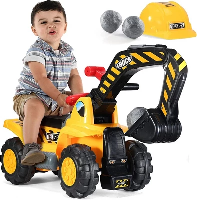 Toy Tractors For Kids – Ride On Excavator Includes Helmet With Rocks - Ride On Tractor Pretend Play - Toddler Tractor Construction Truck -Play22usa 7 Toy Tractors For Kids – Ride On Excavator Includes Helmet With Rocks - Ride On Tractor Pretend Play - Toddler Tractor Construction Truck -Play22usa - Image 7