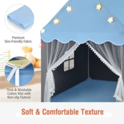Costway Kids Playhouse Tent Large Castle Fairy Tent Gift W/Star Lights Mat -LITTLE TIKES Shop GUEST cbc54a7e c8aa 468a 860c 85fb1a88572e