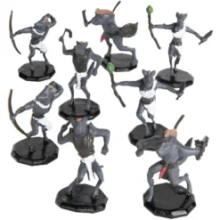Monster Protectors Painted Fantasy Gnoll Mini Figures For D&D - 1", 8 Pieces