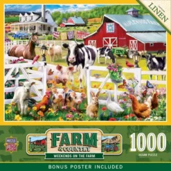 MasterPieces 1000 Piece Puzzle - Weekends On The Farm - 19.25"x26.75"
