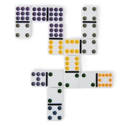 Cardinal Game Gallery Double 12 Color Dot Dominoes