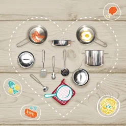 Teamson Kids Play Cooking Accessory Set Steel 11 Pcs Frankfurt TK-M00001 -LITTLE TIKES Shop GUEST cd41e839 4301 454a 901b 57cc6044adc9