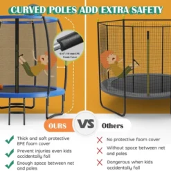 Costway 8 FT Recreational Trampoline W/ Basketball Hoop Safety Enclosure Net Ladder -LITTLE TIKES Shop GUEST cd7bacfa 6113 4190 84fd ed5b2639488e