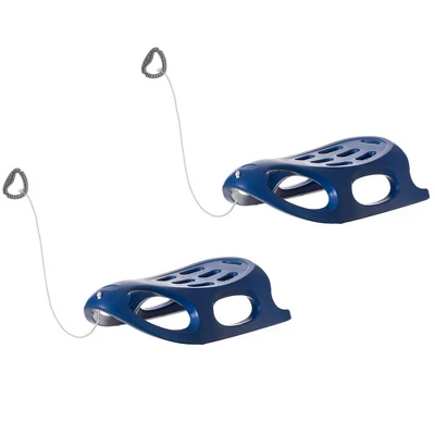 Outdoor Snow Sleigh Ice Sled Toy, Two Rider, Solid Hard Plastic With Pull Rope For Kids Over 5 Years, Blue 10 Outdoor Snow Sleigh Ice Sled Toy, Two Rider, Solid Hard Plastic With Pull Rope For Kids Over 5 Years, Blue - Image 10