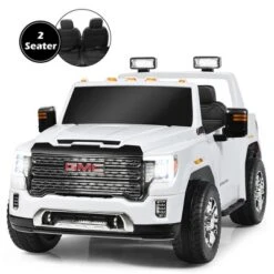 12V 2-Seater Licensed GMC Kids Ride On Truck RC Electric Car W/Storage Box White BlackBluePink Red -LITTLE TIKES Shop GUEST ce97ae26 26bc 4953 a420 cd7a8e331362