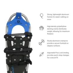 Outbound Men & Women's Lightweight 30 X 8" Adjustable Aluminum Frame Snowshoes With Posi Lock Binding For Secure Fit, Glove Like Binding, Black/Blue -LITTLE TIKES Shop GUEST cebea2cd 4823 40d6 99cd 273df063b796 3