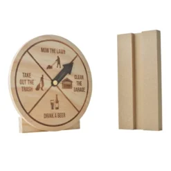 Light Autumn Wood Spinning Wheel Gifts For Dad, Brown