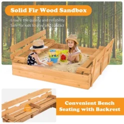 Costway Kids Large Wooden Sandbox W/Cover 2 Convertible Bench Seats For Outdoor Play 12 Costway Kids Large Wooden Sandbox W/Cover 2 Convertible Bench Seats For Outdoor Play -LITTLE TIKES Shop GUEST cf9be3b9 d600 40c2 aa41 038349aea873