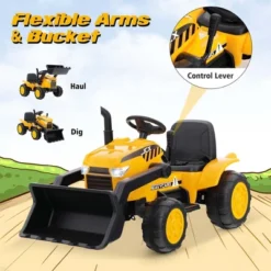 Costway 12V Kids Ride On Excavator Digger Electric Bulldozer Tractor RC With Light & Music -LITTLE TIKES Shop GUEST cfde0de4 6bad 4bb6 868b b4f2def992d6