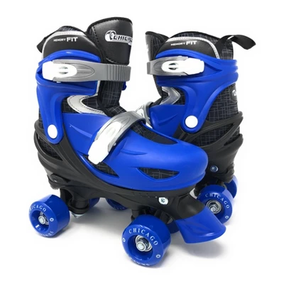 Chicago Skates Deluxe Kids' Quad Roller Skate Combo Set - Black/Blue 4 Chicago Skates Deluxe Kids' Quad Roller Skate Combo Set - Black/Blue - Image 4