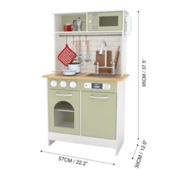 Teamson Kids Little Chef Boston Modern Wooden Kitchen Playset, White/Green -LITTLE TIKES Shop GUEST d0258b15 9763 410f b87b 52dde412fc4c