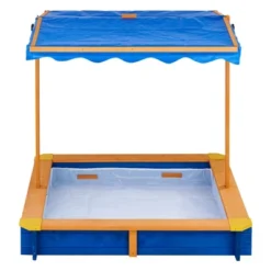 Teamson Kids Garden Outdoor Summer Children's Sand Box Wood / Blue TK-KF0003 -LITTLE TIKES Shop GUEST d0a27f67 e142 4400 b2c5 8ec9ff9835a1