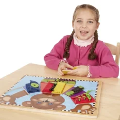 Melissa & Doug Basic Skills Board And Puzzle - Wooden Educational Toy