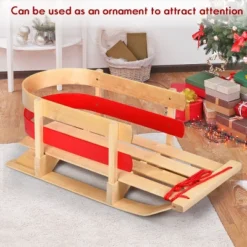 Costway Baby Kids Wooden Sled Solid Seat Toddler Boggan Outdoor Play Snow Toys -LITTLE TIKES Shop GUEST d14496fb 12c8 41e3 954f 7fb65f009274