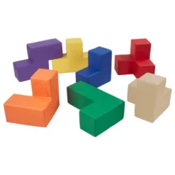 ECR4Kids SoftZone Brainy Soft Foam Blocks, Soma Cube Puzzle, (7-Piece Set) -LITTLE TIKES Shop GUEST d1952cb2 a018 4178 b881 40dbab8572f4