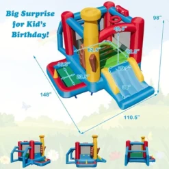 Costway Baseball Themed Jumping House Kids Bouncy Castle W/ 50 Ocean Balls & 735W Blower -LITTLE TIKES Shop GUEST d1ed155f 0e14 4580 8c72 060b996b2f12