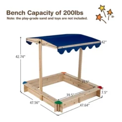 Costway Kids Wooden Sandbox With Height Adjustable & Rotatable Canopy Outdoor Playset 15 Costway Kids Wooden Sandbox With Height Adjustable & Rotatable Canopy Outdoor Playset -LITTLE TIKES Shop GUEST d1f7eede 3113 4894 97a3 e93230d8b33e