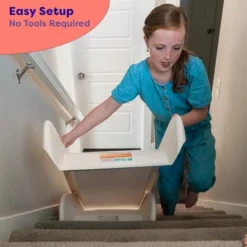 Stairslide Original Stair Mounted Kids Indoor ABS Plastic Staircase Slide Playset 4-Pack With Self Anchoring Non Slip Grips, Fits 9 To 12 Stairs -LITTLE TIKES Shop GUEST d2528b00 c5b9 4492 99e5 c0cdee947665