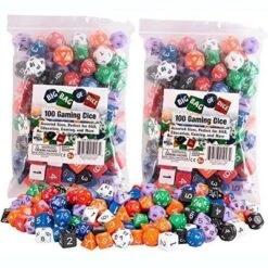 Monster Protectors 200 Gaming Dice In Assorted Polyhedral Sizes