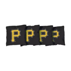 MLB Pittsburgh Pirates Corn-Filled Cornhole Bags Black - 4pk