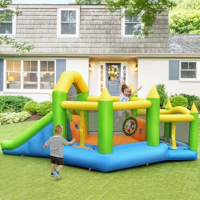 Costway Inflatable Slide Bouncer Ball Pit Basketball Dart Game Without Blower 3 Costway Inflatable Slide Bouncer Ball Pit Basketball Dart Game Without Blower - Image 3