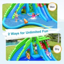 Costway Inflatable Style Water Slide Upgraded Kids Bounce Castle W/780W Blower -LITTLE TIKES Shop GUEST d4c910c7 bdc5 4e7d a350 91084750b50a