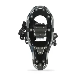 Outbound Lightweight 21 Inch Long Aluminum Framed Snowshoe Kit With Adjustable Poles And Anti Shock Mechanisms, And Carrying Tote Bag, Black