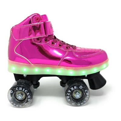 Chicago Skates Pulse Light-Up Quad Roller Skate - Pink 3 Chicago Skates Pulse Light-Up Quad Roller Skate - Pink - Image 3