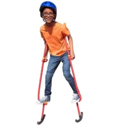 HearthSong Adjustable Ergonomic Amazing Feats Kids Stilts With Treaded Foot Rests, Arced Feet, And Foam Handles, Blue -LITTLE TIKES Shop GUEST d54e022d 8e94 46b1 97d3 a15ca96552d4