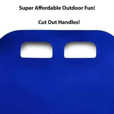 Flexible Flyer Flying Carpet Lightweight Kids Roll-Up Plastic Snow Sled With 2 Cut-Out Handles For Kids And Adults Ages 4 And Up, Blue 2 Flexible Flyer Flying Carpet Lightweight Kids Roll-Up Plastic Snow Sled With 2 Cut-Out Handles For Kids And Adults Ages 4 And Up, Blue - Image 2