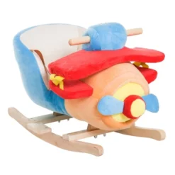 Qaba Kids Wooden Plush Ride-On Rocking Plane Chair Toy -LITTLE TIKES Shop GUEST d5ace820 7225 41c2 8e46 0e5c15f7fe6e