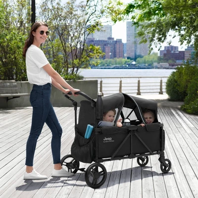 Jeep Evolve Stroller Wagon By Delta Children - Black 1 Jeep Evolve Stroller Wagon By Delta Children - Black