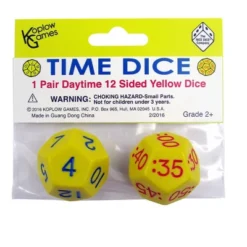 Koplow Games Time Dice, Pair Of Yellow (AM), 6 Sets