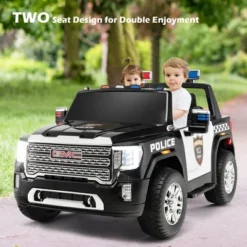 Costway 12V Licensed GMC Kids Ride On Police Car 2-Seater Truck W/Remote Control & Music -LITTLE TIKES Shop GUEST d8381616 0eb9 42a4 b5de 83b968cbf31b