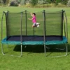 Skywalker 14' Rectangle Trampoline With Enclosure - Green
