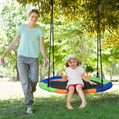 Costway 40'' Flying Saucer Tree Swing Indoor Outdoor Play Set Kids Gift 2 Costway 40'' Flying Saucer Tree Swing Indoor Outdoor Play Set Kids Gift - Image 2