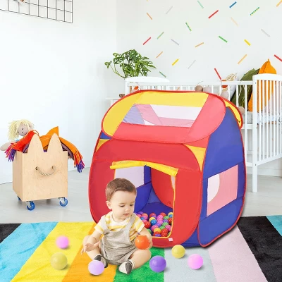 Costway Portable Kid Baby Play House Indoor Outdoor Toy Tent Game Playhut With 100 Balls 2 Costway Portable Kid Baby Play House Indoor Outdoor Toy Tent Game Playhut With 100 Balls - Image 2