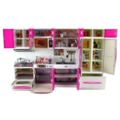 Insten Mini Modern Kitchen Playset With Refrigerator, Stove, Sink, Microwave, 21 X 4 X 14 In