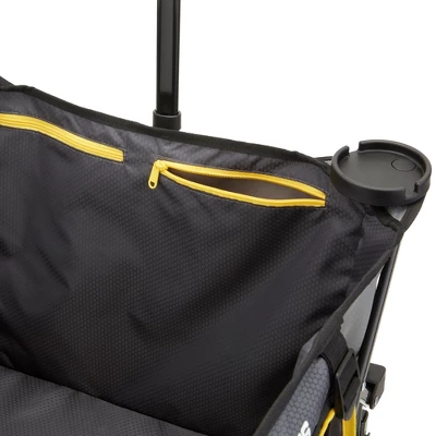 Gorilla Carts 7 Cubic Feet Foldable Collapsible Durable All Terrain Utility Pull Beach Wagon With Oversized Bed And Built In Cup Holders, Gray 3 Gorilla Carts 7 Cubic Feet Foldable Collapsible Durable All Terrain Utility Pull Beach Wagon With Oversized Bed And Built In Cup Holders, Gray - Image 3