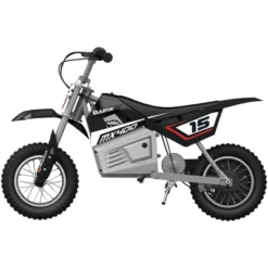 Razor MX400 Dirt Rocket Kids Ride On 24V Electric Toy Motocross Motorcycle Dirt Bike, Speed 14 MPH, For Kids Ages 13+ Or 140 Pounds Max Weight, Black