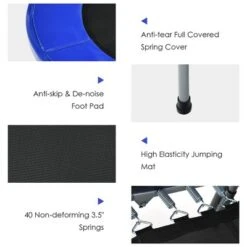 Costway 50'' Trampoline For 2 People Foldable Rebouncer W/Adjustable Handrail RedBlue -LITTLE TIKES Shop GUEST dc897d53 c2b2 4a69 a23a 7a8e1d1dfc55